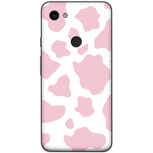 Pink Cow Print Google Pixel 3a XL Skin